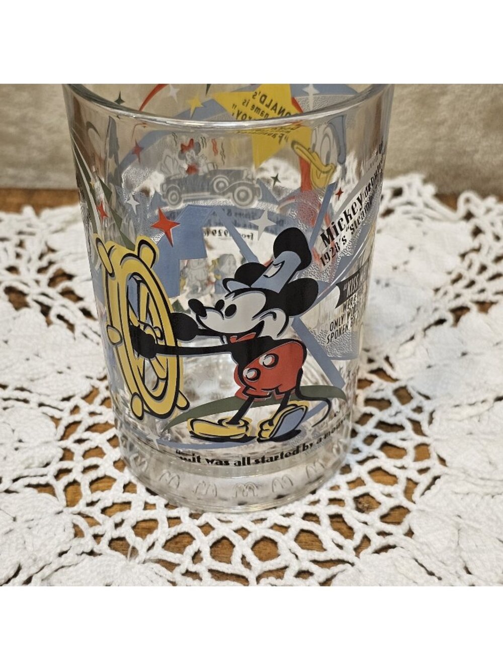 Walt Disney 100th Anniversary McDonald’s Glass “Mickey Mouse” 'Donald Duck"
